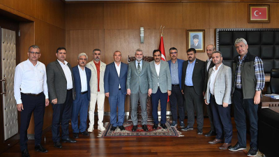 Büyükşehir Belediye Başkanı Fırat Görgel, sendika üyelerine nazik ziyaretlerinden dolayı