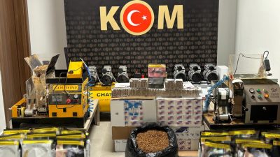 Tekirdağ’da polis tarafından gerçekleştirilen operasyonda, 95 bin 800 kaçak makaron