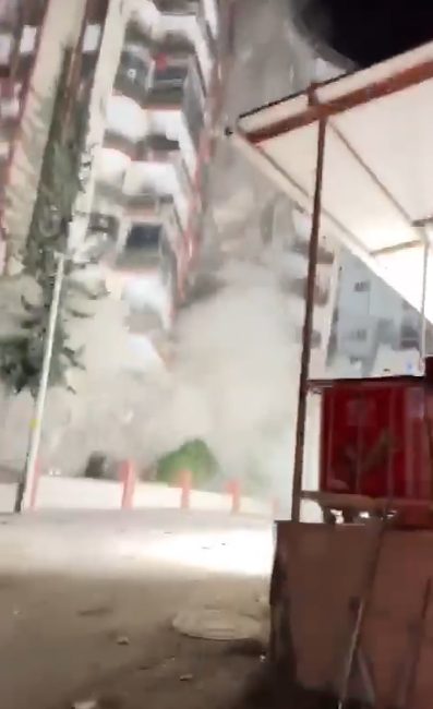 Adana’nın Çukurova ilçesinde 6 Şubat 2023’te meydana gelen depremde yıkılan