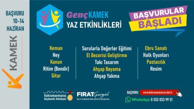 Büyükşehir Belediyesi, yaz tatilinde çocuk ve gençlere yönelik çeşitli kurslar
