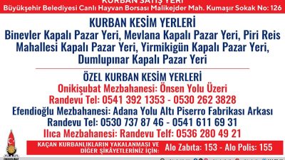 Onikişubat Belediyesi’nden yapılan yazılı açıklamada ilçede belirlenen 1 noktada satış,