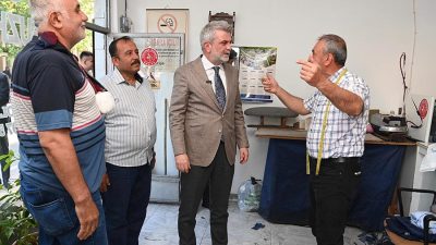 Dulkadiroğlu Yavuz Selim Caddesi’nde esnaf ve vatandaşlarla bir araya gelen