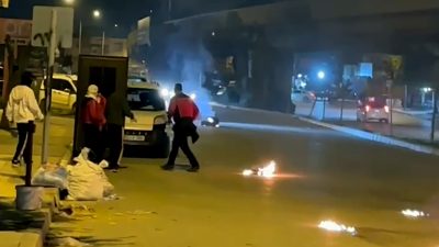 Adana’da terör örgütü PKK adına ateş yakıp yol kapatan ve