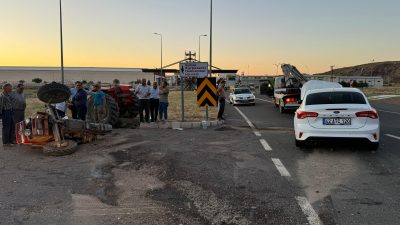 Kayseri’nin Hacılar ilçesinde meydana gelen trafik kazasında, otomobil ile traktörün