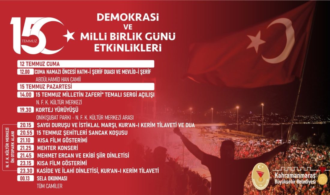 Büyükşehir Belediyesi, Valilik ve paydaş kurumlar iş birliğiyle 15 Temmuz