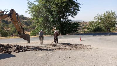 Dulkadiroğlu Belediye Başkanı Mehmet Akpınar, Yusufhacılı Mahallesi’nde yürütülen asfalt tamiratı