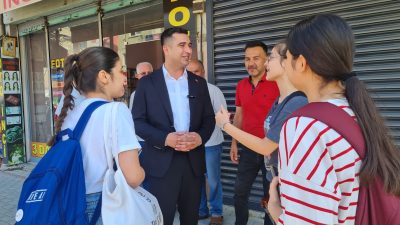 Kadirli Belediye Başkanı Mustafa Mert Olcar, Andırın Caddesi’nde esnafları ve