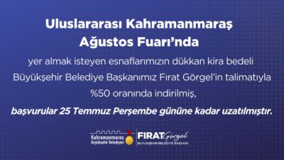 Uluslararası Geleneksel Kahramanmaraş Ağustos Fuarı hazırlıkları yoğun bir şekilde devam