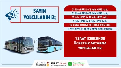 Büyükşehir Belediyesi, şehir içi toplu ulaşımda bazı hatlardan hastanelere ulaşım
