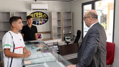 Dulkadiroğlu Belediye Başkanı Mehmet Akpınar, Trabzon Konteyner Çarşı esnafını ziyaret