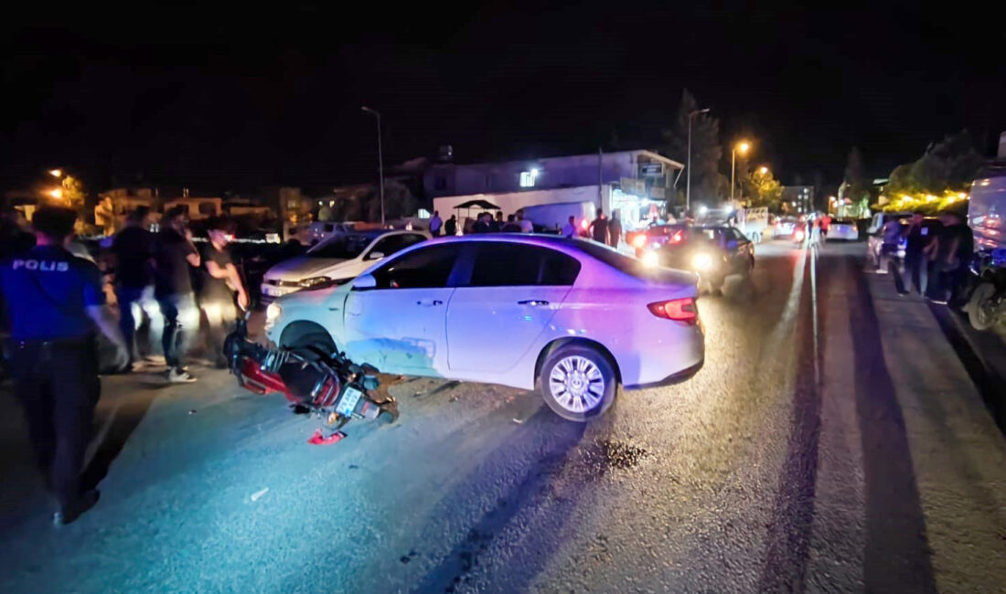 Gaziantep’in İslahiye ilçesinde gece saatlerinde meydana gelen trafik kazasında motosiklet