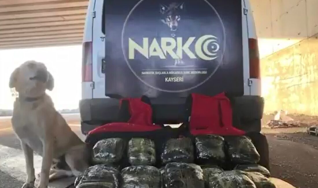Kayseri’de polis tarafından gerçekleştirilen operasyonda 10 kilo 705 gram uyuşturucu