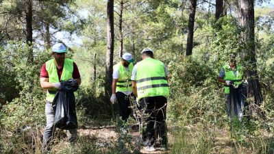 Osmaniye Belediyesi Çevre Koruma ve Kontrol Müdürlüğü ekipleri, yaşanan orman