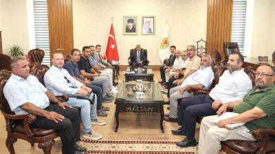 Kahramanmaraş Valisi Mükerrem Ünlüer, Vali Yardımcısı Emre Cebeci, Sanayi ve