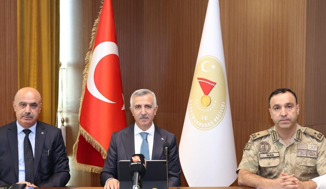 Kahramanmaraş Valisi Mükerrem Ünlüer başkanlığında, İl Jandarma Komutanı Tuğgeneral Gökhan