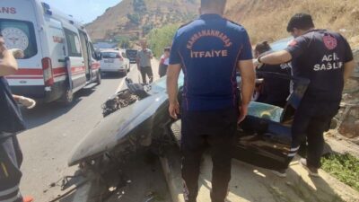 Kahramanmaraş’ta sürücüsü kontrolünü kaybettiği otomobiliyle kaza yapması sonucu yaralandı. 