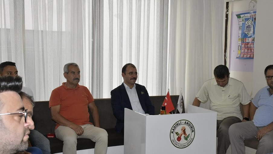 Kadirli ilçe Kaymakamı Erdinç Dolu, Kadirli Andırın Gelişim Platformu Derneğini