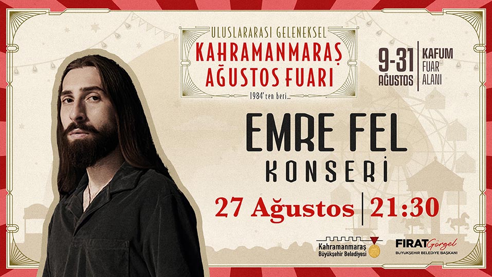 Uluslararası Kahramanmaraş Geleneksel Ağustos Fuarı, 27 Ağustos Salı günü müziğin