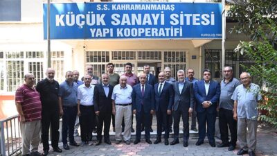 Küçük Sanayi Sitesi’nde oda başkanları ve yönetimleriyle bir araya gelen