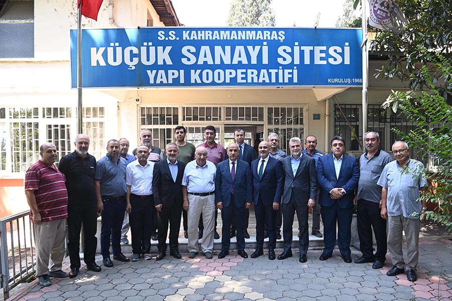 Küçük Sanayi Sitesi’nde oda başkanları ve yönetimleriyle bir araya gelen