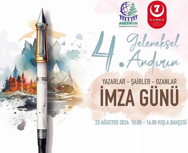 Kahramanmaraş’ın Andırın ilçesinde bu yıl 4.cüsü düzenlenecek olan Andırın Yazarlar,
