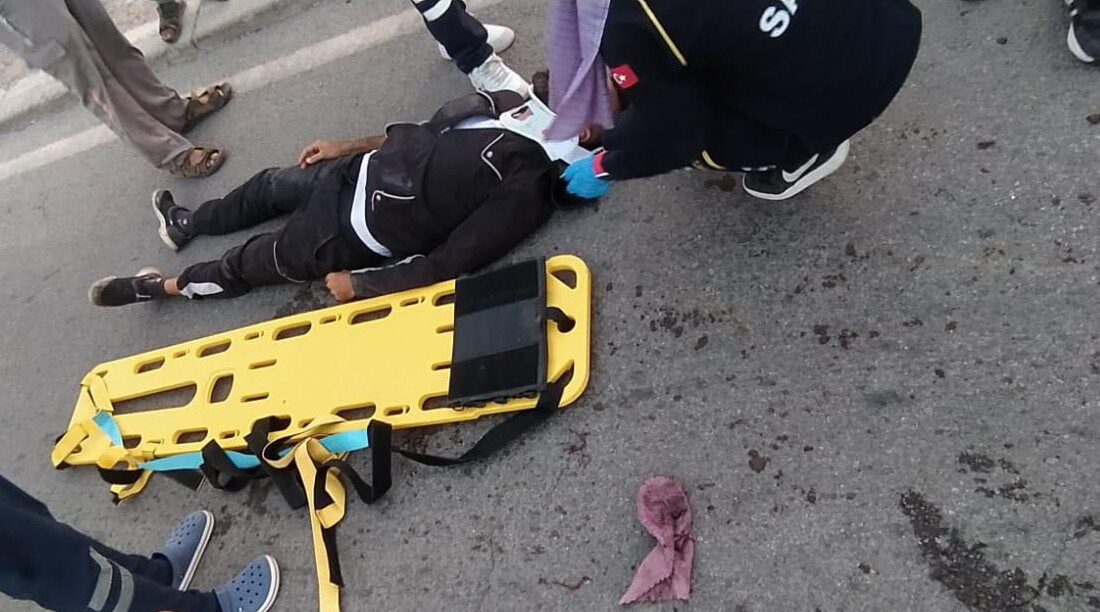 Suriye uyruklu bir vatandaş, Gaziantep’in İslahiye ilçesinde meydana gelen motosiklet
