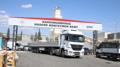6 Şubat 2023’te meydana gelen büyük depremlerin ardından Kahramanmaraş’ta geçici
