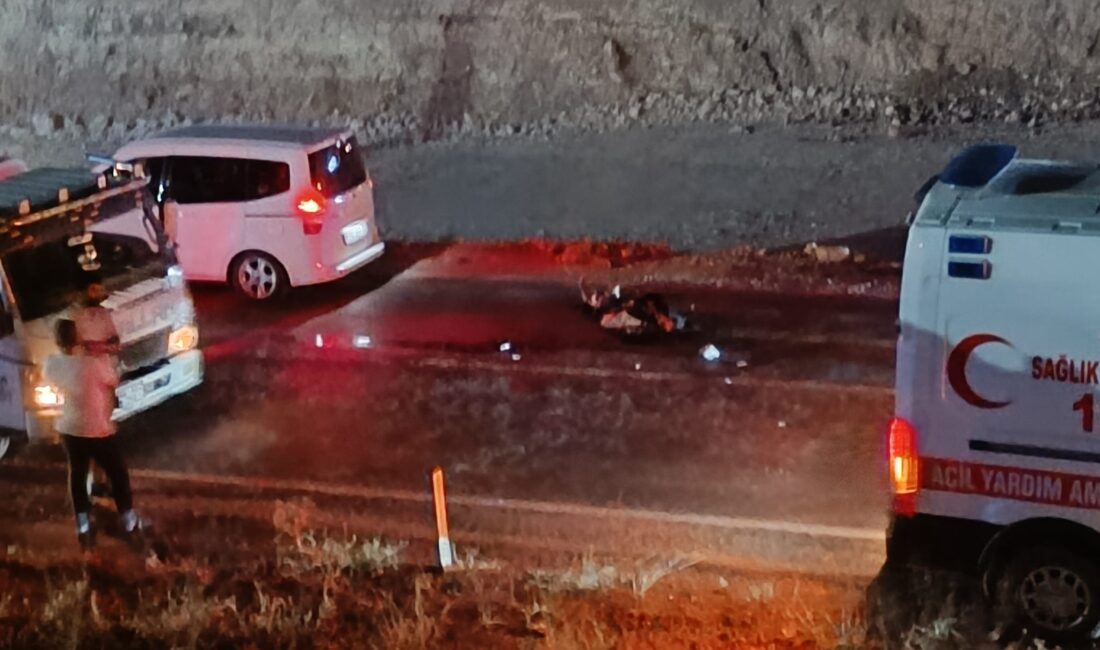 Besni ilçesinde meydana gelen trafik kazasında hafif ticari araç ile
