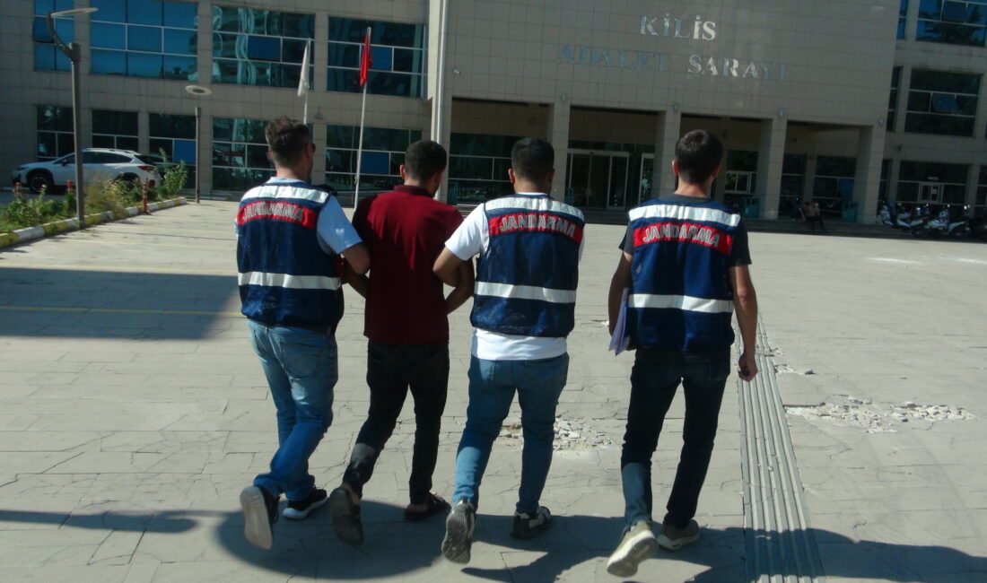 Kilis’te jandarma tarafından düzenlenen operasyonda terör örgütü PKK şüphelisi U.V.