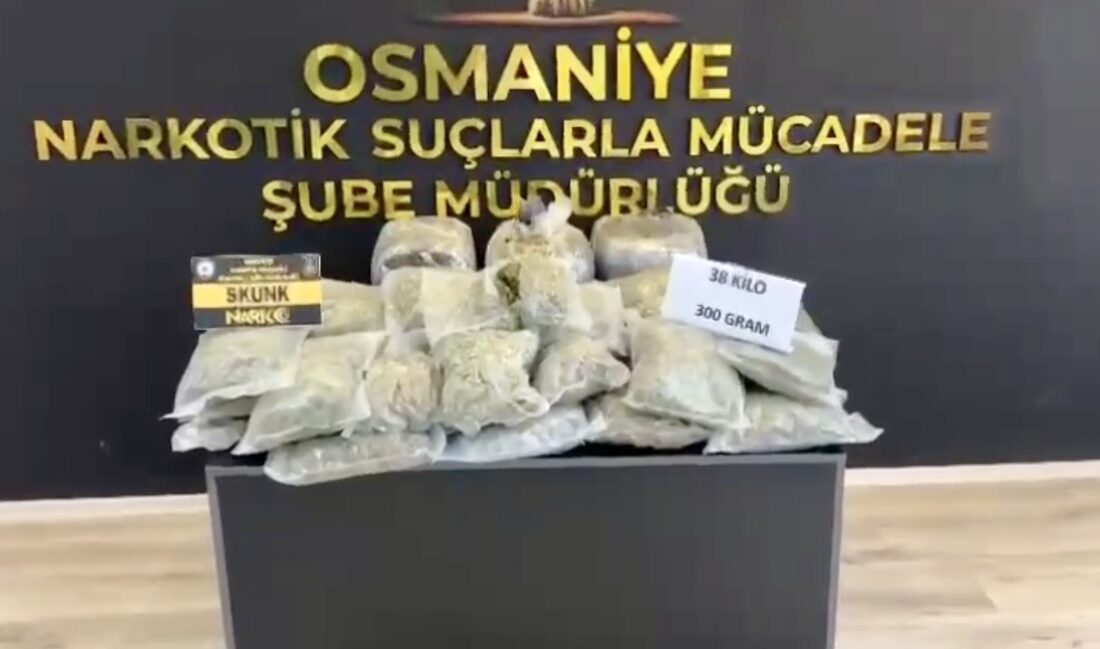 Osmaniye’de Polisten Uyuşturucu Operasyonu: 38 Kilo Skunk Ele Geçirildi Osmaniye’de