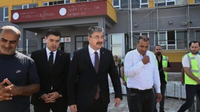 Osmaniye Valisi Dr. Erdinç Yılmaz, güçlendirme çalışmaları devam eden Çamlıkevler