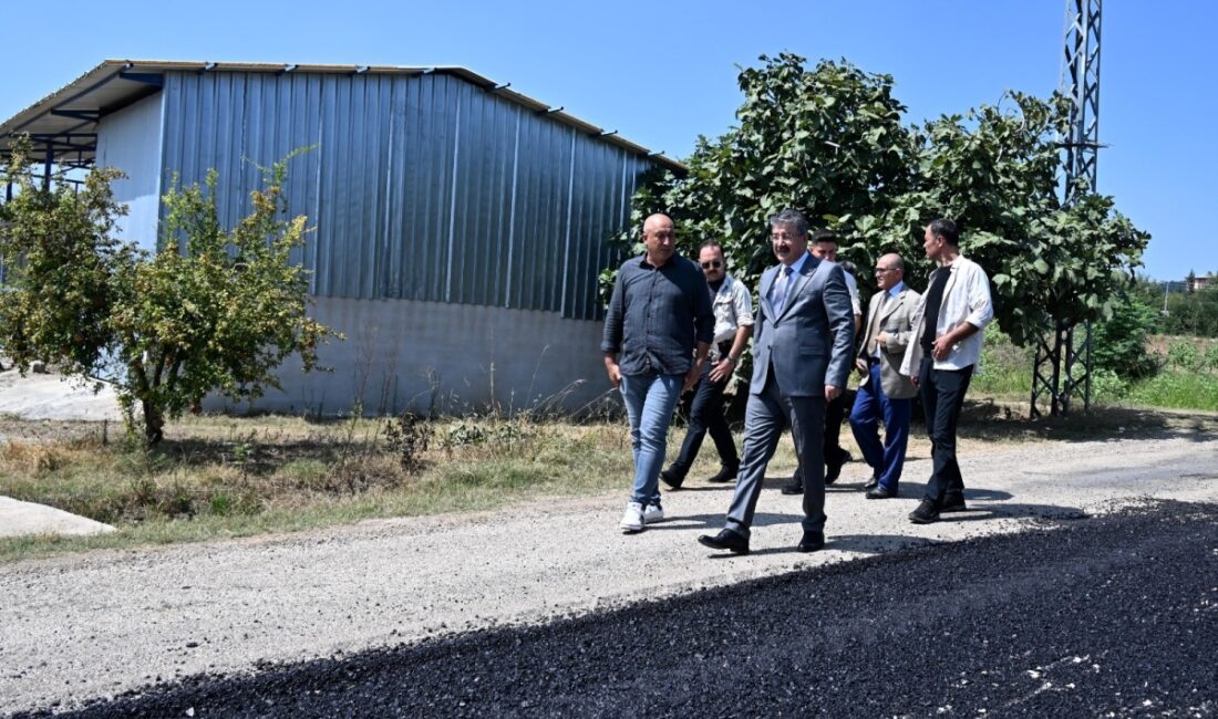 Osmaniye Valisi Dr. Erdinç Yılmaz, yapımı devam eden Aslaniye-Dervişiye-Tehçi-Şekerdere Köyleri