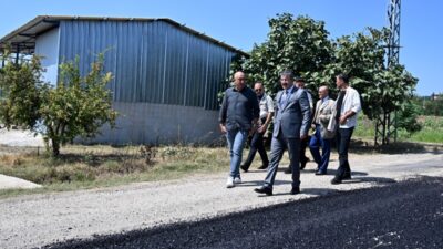 Osmaniye Valisi Dr. Erdinç Yılmaz, yapımı devam eden Aslaniye-Dervişiye-Tehçi-Şekerdere Köyleri