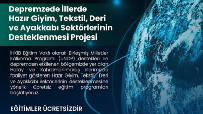 İHKİB Eğitim Vakfı ve Birleşmiş Milletler Kalkınma Programı (UNDP) desteğiyle,