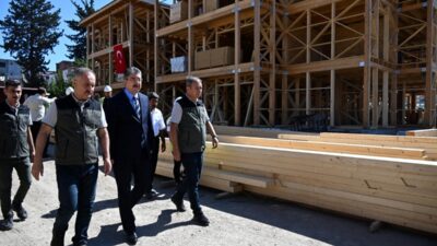 Osmaniye Valisi Dr. Erdinç Yılmaz, Orman İşletme Müdürlüğü Lojman inşaatında