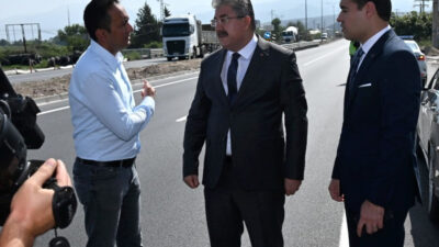 Osmaniye Valisi Dr. Erdinç Yılmaz, Osmaniye-Toprakkale Devlet Yolu çalışmalarında incelemelerde