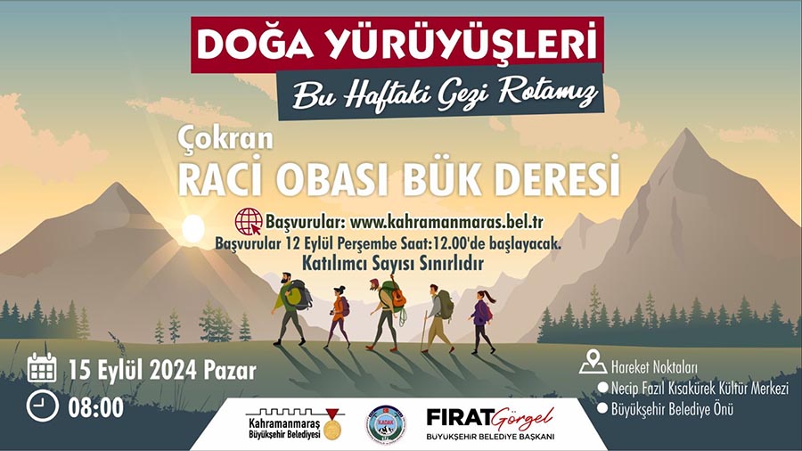 Büyükşehir Belediyesinin Doğa Yürüyüşleri’nin bu haftaki ziyareti Çokran Raci Obası