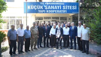 Küçük Sanayi Sitesi Yapı Kooperatifi’ni ziyaret ederek yönetim kurulu üyeleriyle