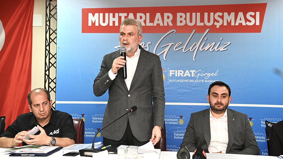 Pazarcık’ta muhtarlarla bir araya gelen Başkan Görgel, “Pazarcık’ımızda kıymetli muhtarlarımızdan