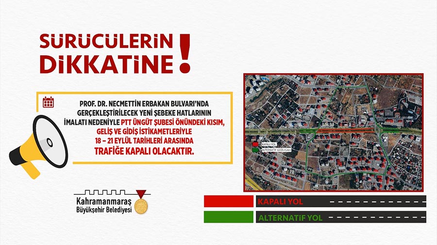 Büyükşehir Belediyesi, Prof. Dr. Necmettin Erbakan Bulvarı’nda gerçekleştirilecek yeni şebeke