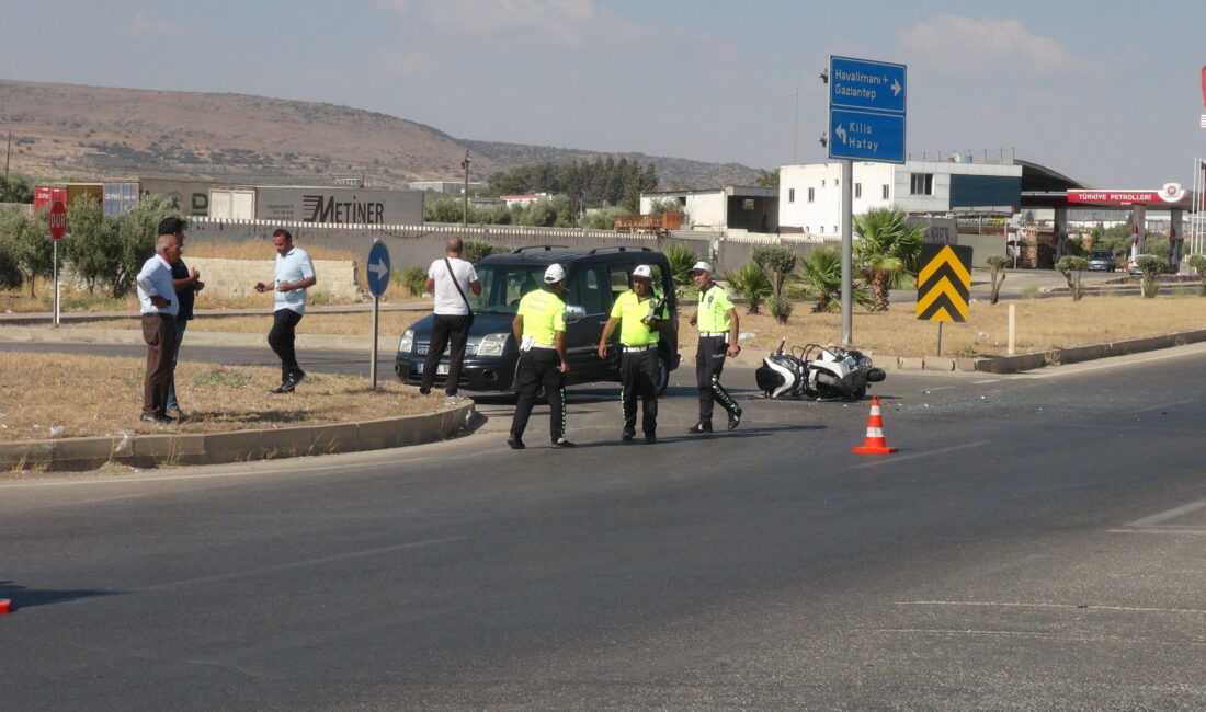 Kilis’te otomobil ile motosikletin çarpışması sonucu 2 kişi yaralandı. Kaza,