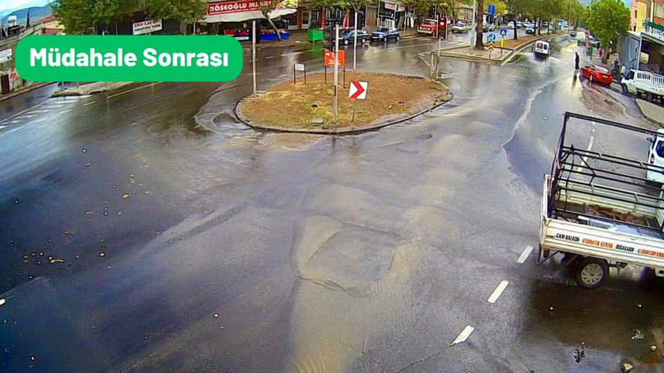Büyükşehir Belediyesi, bugün öğleden sonra şehir merkezinde etkili olan gök