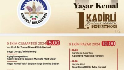 Kadirli Belediyesi tarafından Yaşar Kemal Vakfı’nın katkılarıyla hayata bakış açısı