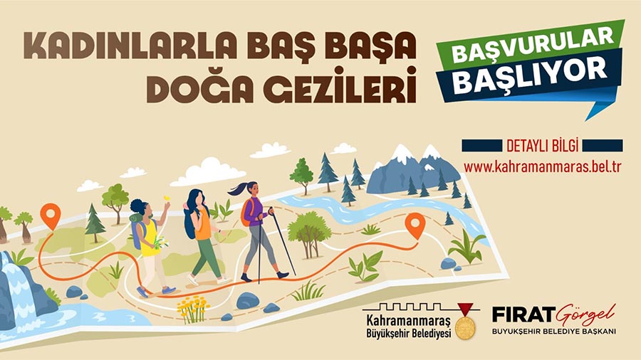 Büyükşehir Belediyesinin Kadınlarla Baş Başa Doğa Gezileri’ne yeni başvurular alınıyor.