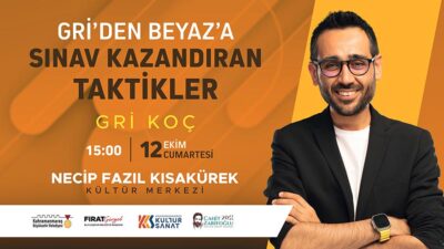 Büyükşehir Belediyesi, 12 Ekim Cumartesi günü NFK Kültür Merkezi’nde Eğitimci