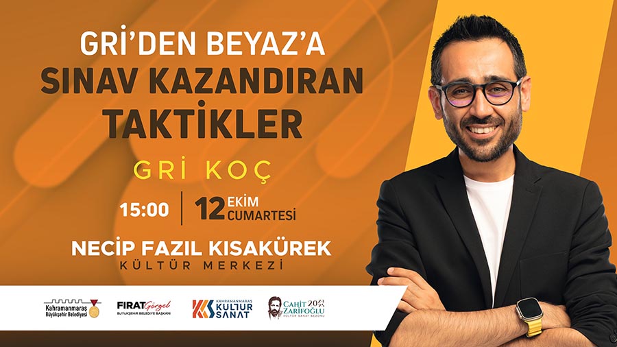 Büyükşehir Belediyesi, 12 Ekim Cumartesi günü NFK Kültür Merkezi’nde Eğitimci