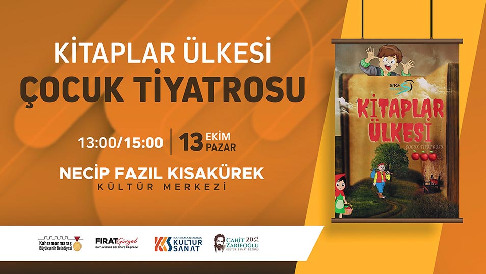Büyükşehir Belediyesi, 13 Ekim Pazar günü NFK Kültür Merkezi’nde “Kitaplar