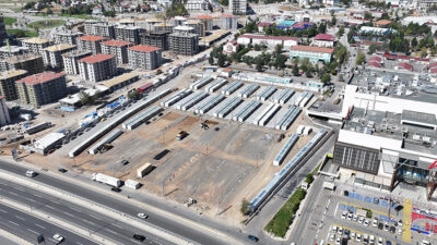 Büyükşehir Belediyesi, Piazza AVM’nin yanında oluşturulan yeni geçici çarşıda altyapı