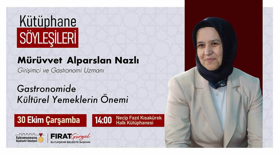 Büyükşehir Belediyesinin Kütüphane Söyleşileri’nde bu hafta Mürüvvet Alparslan Nazlı vatandaşlar