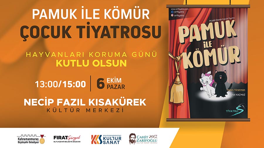 Büyükşehir Belediyesi, 6 Ekim Pazar günü NFK Kültür Merkezi’nde Pamuk